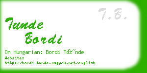 tunde bordi business card